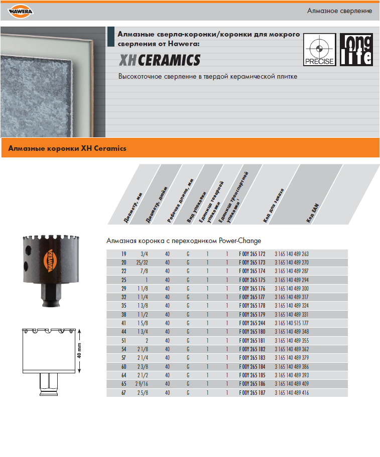 Размер алмазных коронок для сверления плитки. Размер алмазной коронки под трубу 50 мм. Таблица диаметров коронок по бетону. Коронки Hawera по керамограниту.